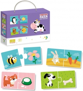 Кто что ест? Пазл-парочки 