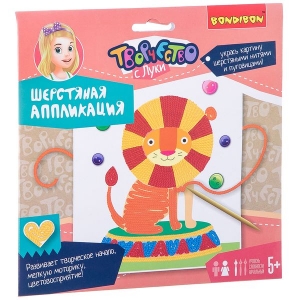 Шерстяная аппликация. Львенок-циркач - набор для творчества