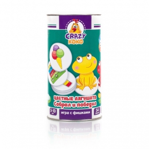Цветные лягушата. Игра настольная в тубусе 