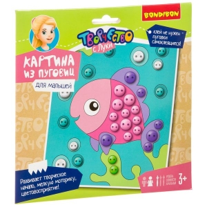 Рыбка. Картина из пуговиц для малышей 