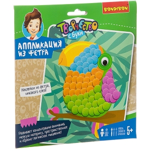 Аппликация из фетра. Тукан. Набор для творчества