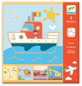 Набор для трафаретов Транспорт. Djeco