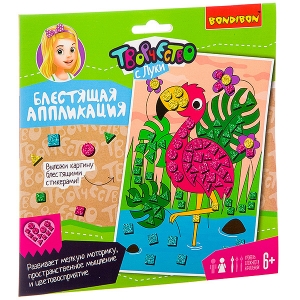 Фламинго. Блестящая аппликация