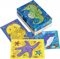 Морские жители. 6 кубиков Baby Step