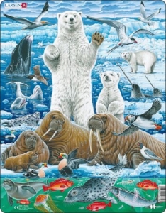 Полярный медведь 46 деталей. Пазл Larsen