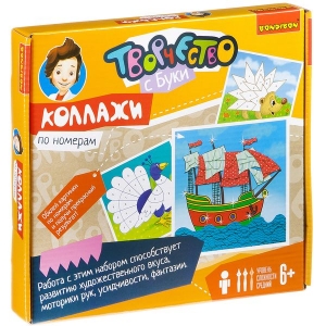 Коллажи по номерам - набор для творчества 