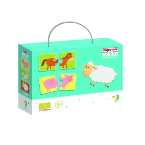 Домашние животные. Пазл-парочки