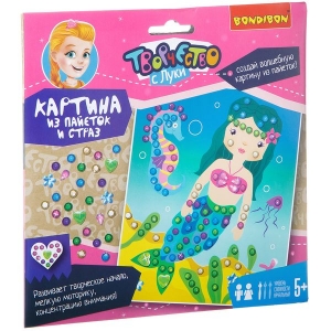 Русалочка. Картина  из пайеток и страз