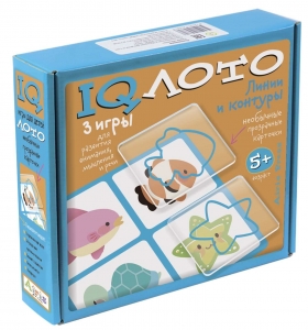Линии и контуры. (5+) Комплект из трех игр. Пластиковое лото